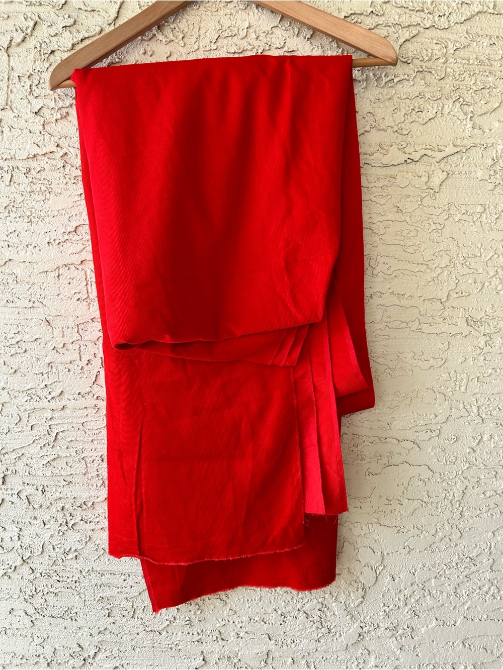 Tomato, red fine whale corduroy fabric